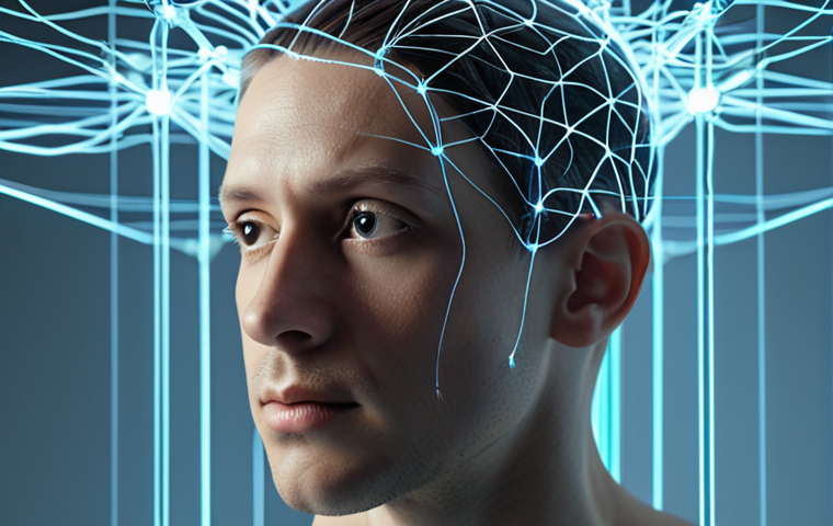 A focused person, approximately 30 years old, interacts with a translucent, futuristic digital interface displaying a high-speed cognitive reaction test. Abstract, luminous neural pathways are subtly visualized around their head, representing rapid information processing and sharp mental acuity. The background is minimalist and modern, suggesting an environment optimized for focus and enhanced cognitive performance.
