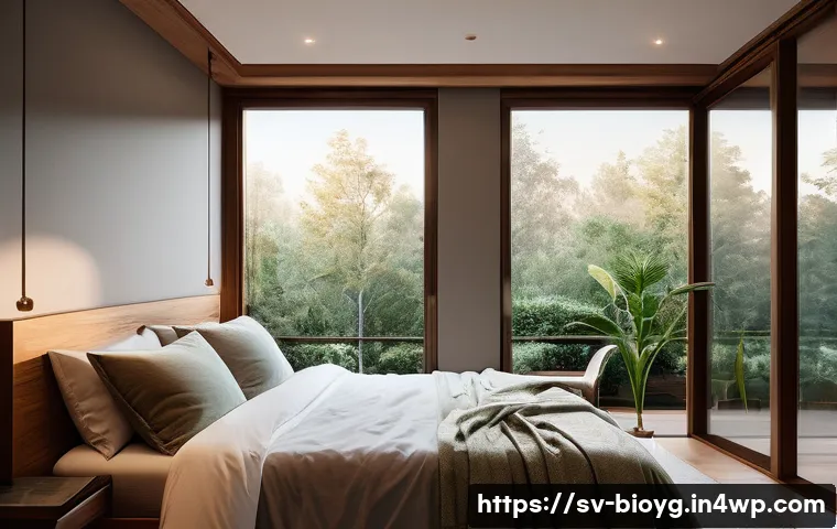 바이오해킹과 노화 방지 기술 - **Prompt: "A serene and harmonious bedroom scene, bathed in soft, warm twilight. A person in comfort...